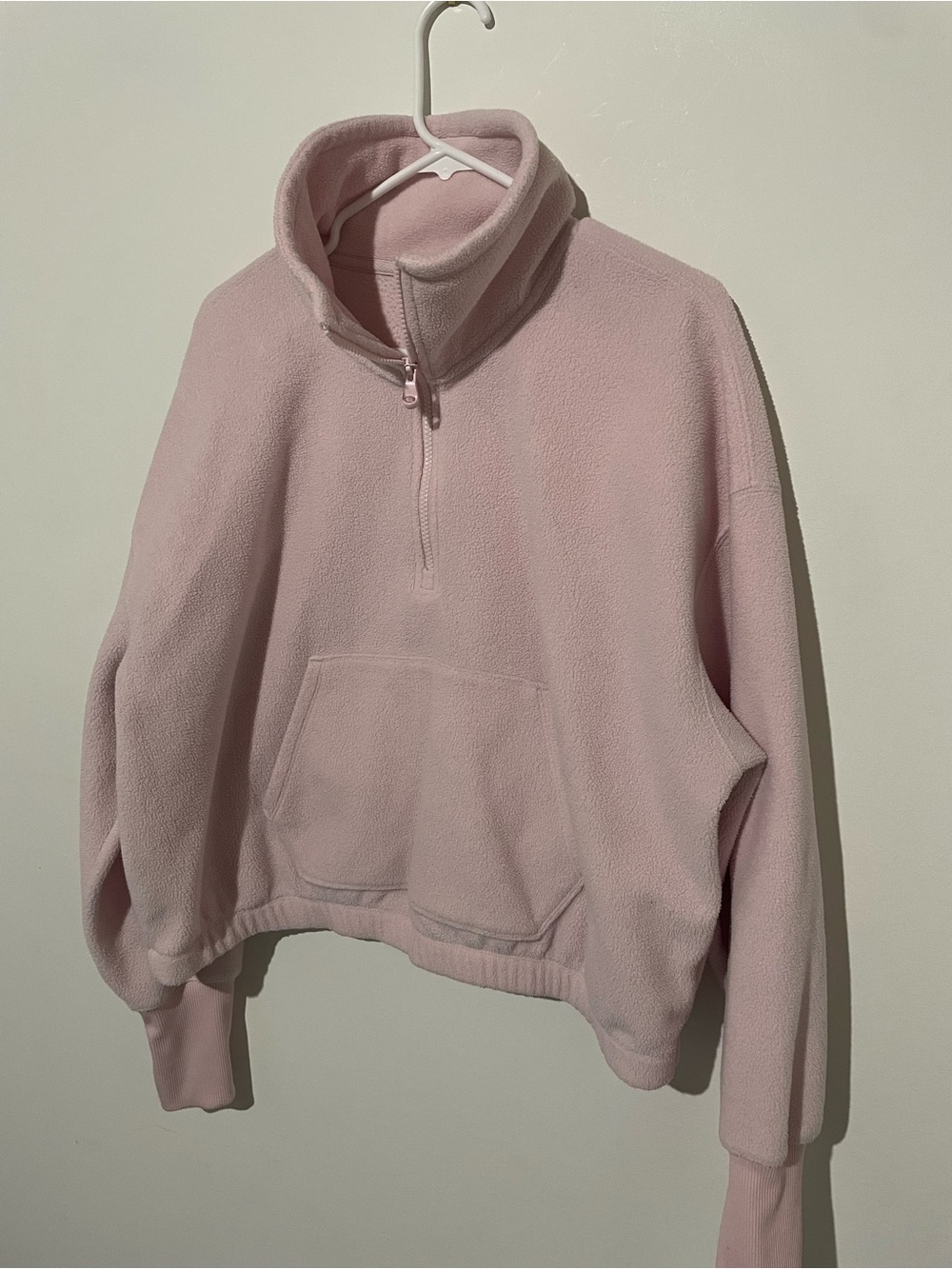 Old Navy Light Pink Quarter-Zip Fleece Pullover
